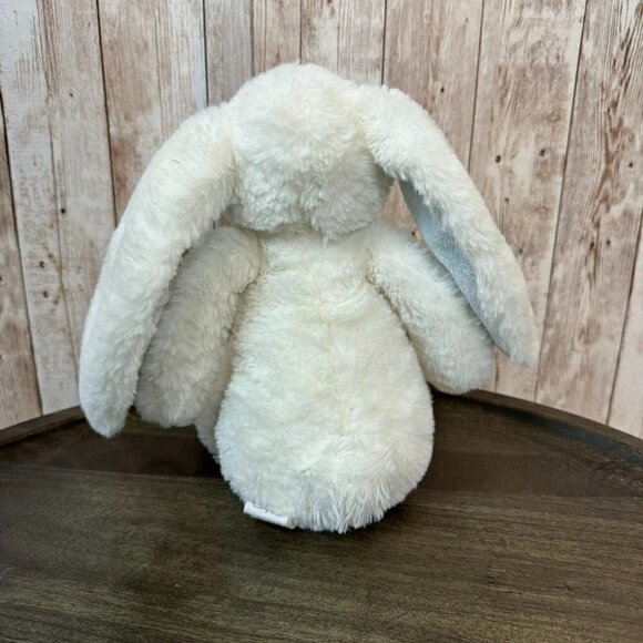 Mudpie Soft Plush Bunny Floppy Ears Animal Stuffed Toy Blue White - Picture 3 of 9